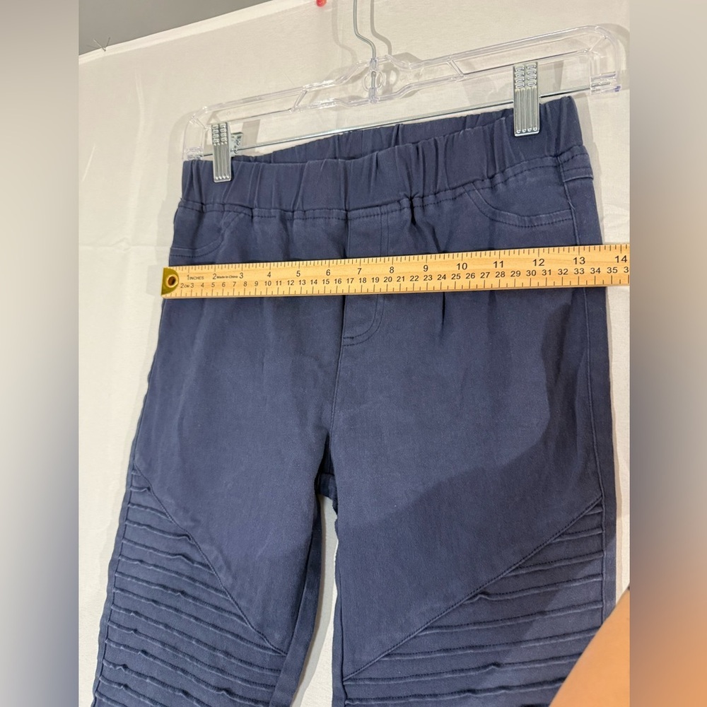 Umgee Navy Blue‎ Moto Jeggings M | Elastic Waist Stretch Pants Zip Hem Boho - Picture 7 of 10